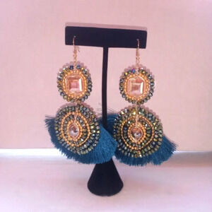 Mexican handmade earrings glass beads